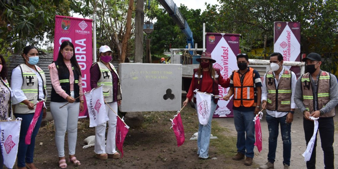 INICIAN NUEVAS OBRAS EN EJIDO POSTE ROJO Y COLONIA OCTAVIO PAZ DE TAPACHULA