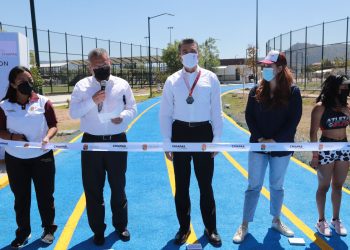 Rutilio Escandón inaugura rehabilitación de la trotapista del Centro Deportivo Municipal de SCLC