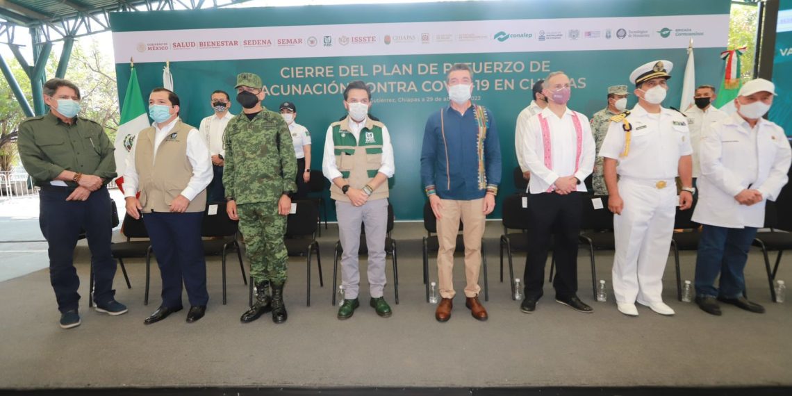 Rutilio Escandón, Zoé Robledo y Hugo López-Gatell encabezan cierre del Plan de Refuerzo de Vacunación contra COVID-19