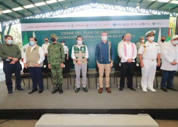 Rutilio Escandón, Zoé Robledo y Hugo López-Gatell encabezan cierre del Plan de Refuerzo de Vacunación contra COVID-19