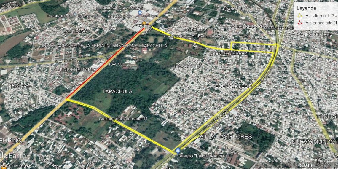 POR OBRA SE CERRARÁ LA 4ª. SUR PROLONGACIÓN EN LA GLORIETA BELISARIO DOMÍNGUEZ, A PARTIR DEL LUNES