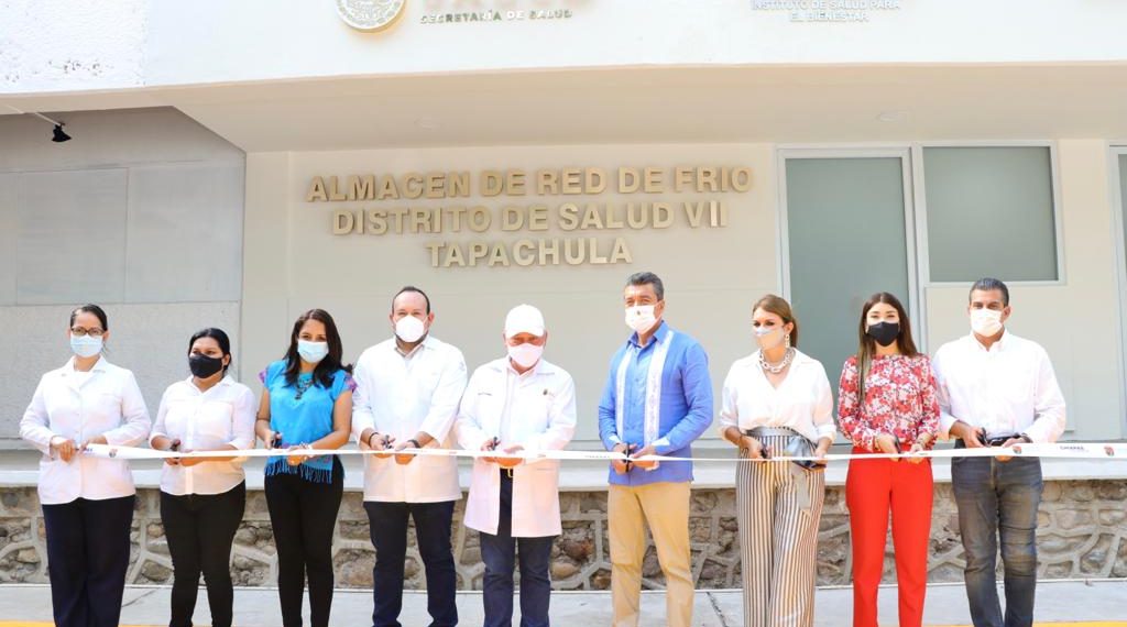 En Tapachula, Rutilio Escandón inaugura Almacén de Red de Frío y Centro de Salud