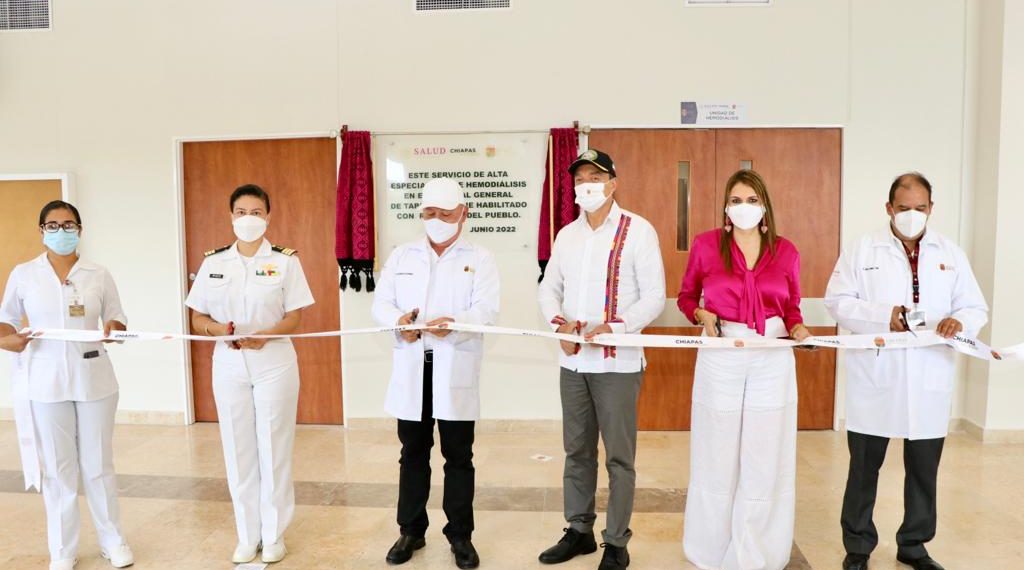 Rutilio Escandón pone en marcha la Unidad de Hemodiálisis del Hospital General de Tapachula