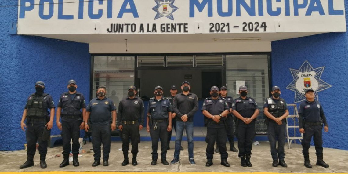 Refuerzan la seguridad en la Cabecera Municipal de Tuxtla Chico