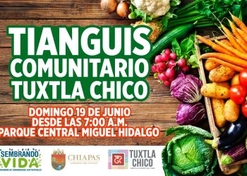 Este domingo se instalará de nueva cuenta el “Tianguis Comunitario” en Tuxtla Chico