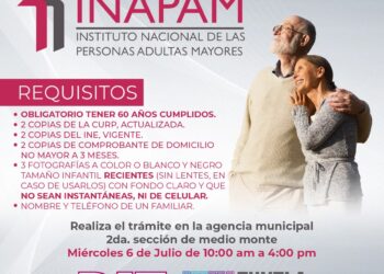 Los adultos mayores pueden empezar a tramitar la credencial del INAPAM en DIF Tuxtla Chico
