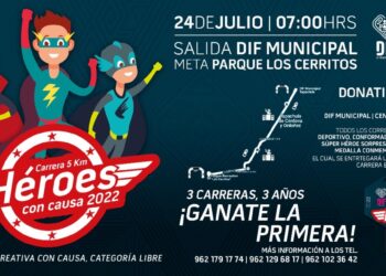 AYUNTAMIENTO Y DIF MUNICIPAL DE TAPACHULA, ANUNCIAN CARRERA “HÉROES CON CAUSA”