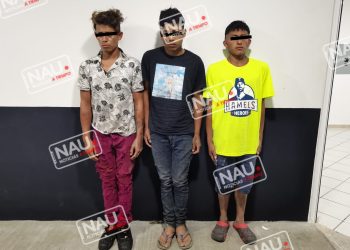 Detienen a tres presuntos asaltantes originarios de Suchiate.