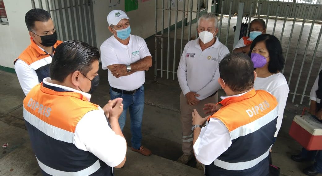 Gobierno de Tuxtla Chico y Dipris supervisan Refugios Temporales.