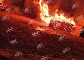 Queman mercado en Teopisca.