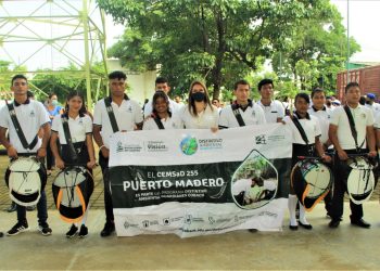 ROSY URBINA INAUGURA CONCURSO REGIONAL DE ESCOLTAS Y BANDAS DE GUERRA DEL COBACH