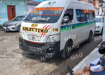 Repartidor de mandaditos embestido por colectiva