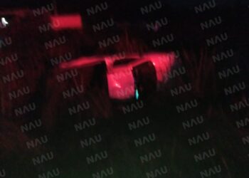 Un herido en volcadura