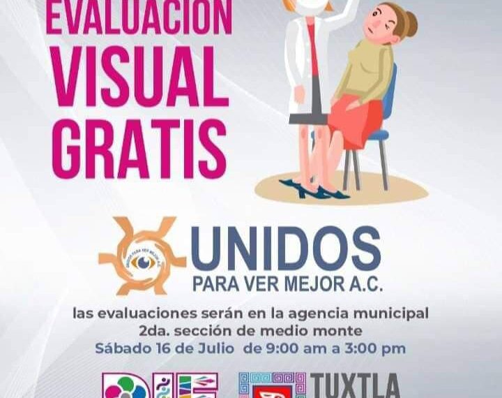 Gobierno de Tuxtla Chico y DIF Municipal iniciarán la campaña “Evaluación Visual Gratis” en la Segunda Sección de Medio Monte
