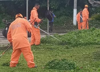 Ayuntamiento de Tuxtla Chico realiza permanentes tareas de limpieza en parques y calles