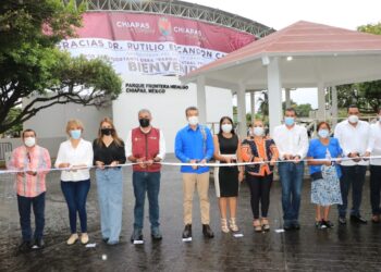 En Frontera Hidalgo, inaugura rehabilitación del parque público municipal