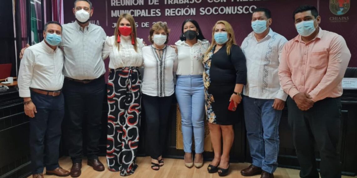ALCALDES DE LA REGIÓN DEL SOCONUSCO SOSTIENEN REUNIÓN CON SECRETARIA GENERAL DE GOBIERNO