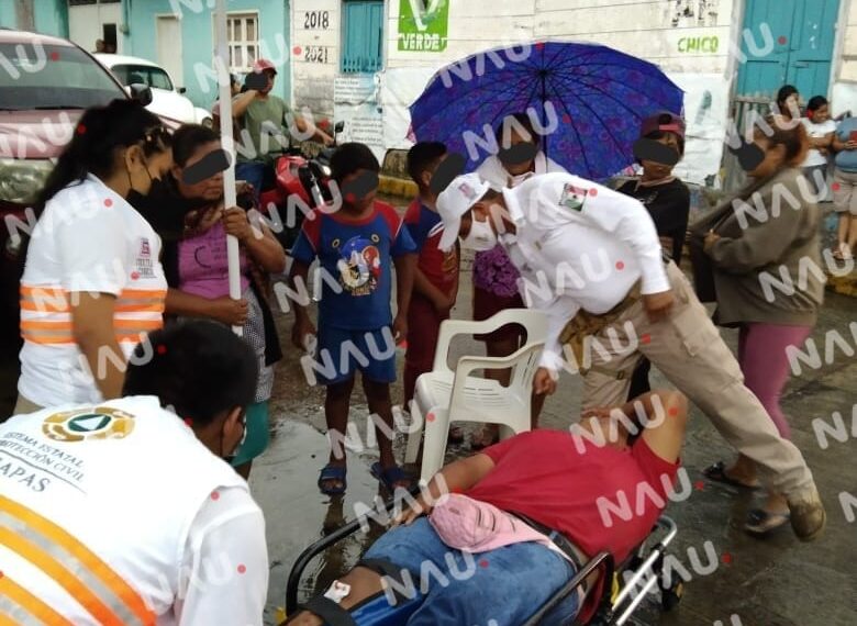 Una persona lesionada en accidente en mototriciclo en Tuxtla Chico