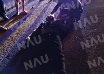 Dos Lesionados al derrapar en una motocicleta