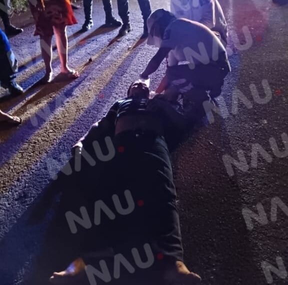 Dos Lesionados al derrapar en una motocicleta