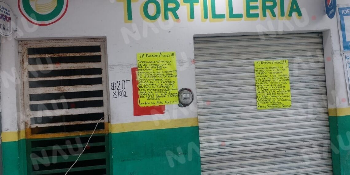 Empresas de masa y tortilla, no han abierto este viernes