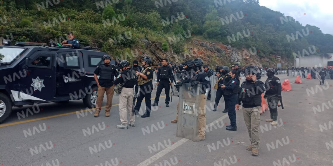 SSyPC restablece orden y libre tránsito en el kilómetro 46 de la carretera de cuota Tuxtla-San Cristóbal