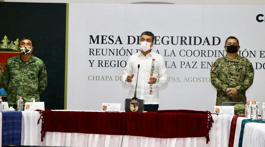 Refrenda Rutilio Escandón compromiso de garantizar la paz y la seguridad en Chiapas