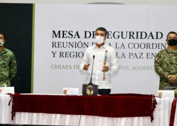 Refrenda Rutilio Escandón compromiso de garantizar la paz y la seguridad en Chiapas