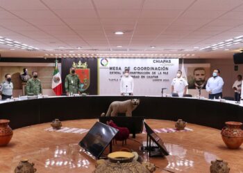 En la Mesa de Seguridad, guardan minuto de silencio en honor al presidente del PJE, Juan Óscar Trinidad Palacios