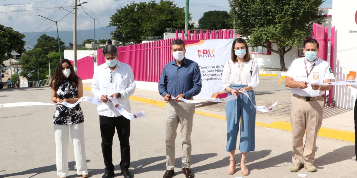 Rutilio Escandón inaugura rehabilitación del Refugio temporal en Tuxtla Gutiérrez para niñas y niños migrantes no acompañados
