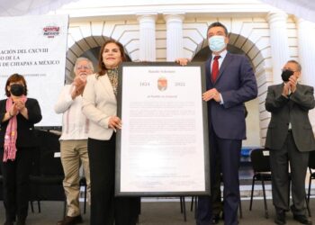 Encabeza Rutilio Escandón conmemoración del 198 Aniversario de la Federación de Chiapas a México