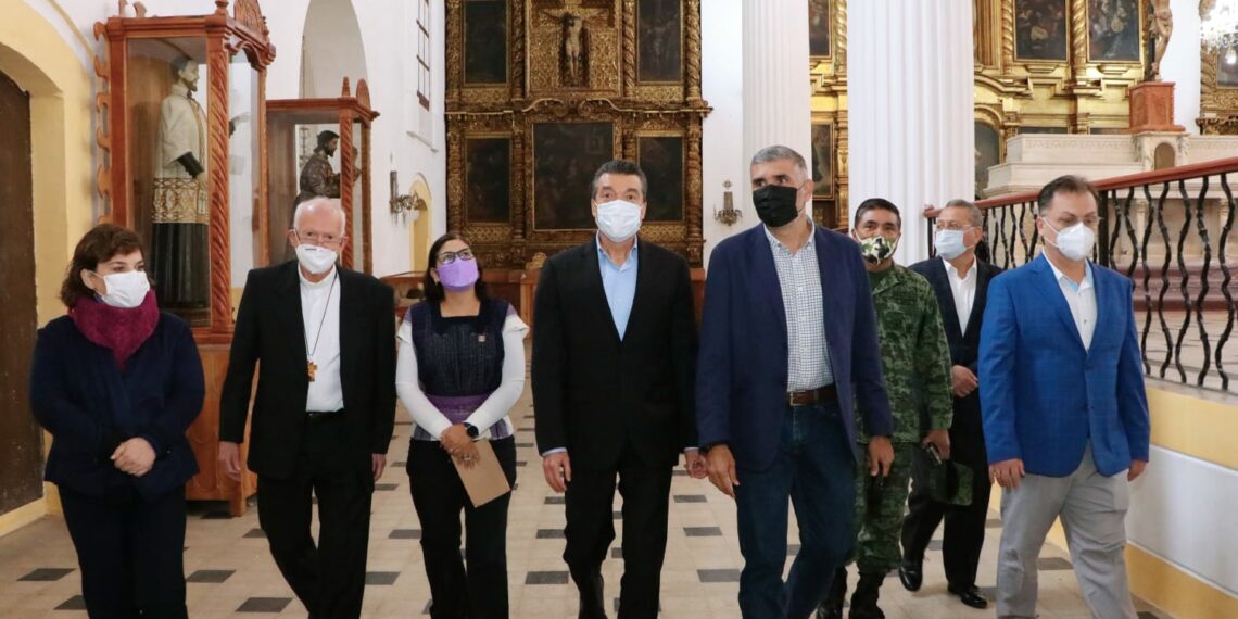Rutilio Escandón inaugura rehabilitación de la Catedral de San Cristóbal de Las Casas, afectada por el sismo de 2017