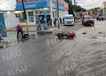 Motociclista Lesionado al ser impactado por un vehículo