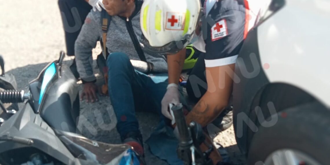 Motociclista lesionado al no respetar la vida de preferencia