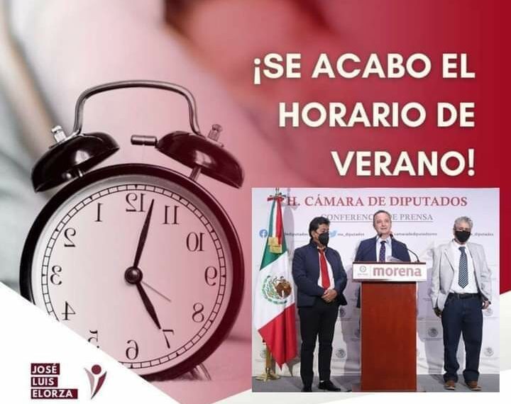 El Diputado Jose Luis Elorza Flores, votó a favor de que se quitará el horario de verano