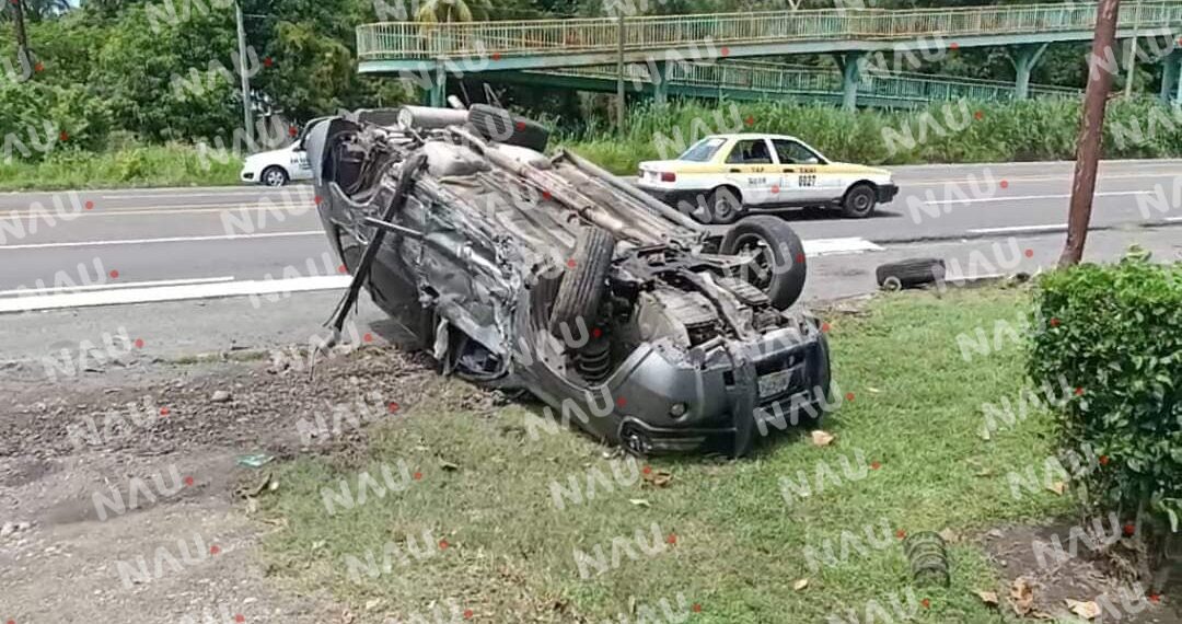 Solo daños por 400 mil pesos deja accidente de Tapachula a Puerto Madero