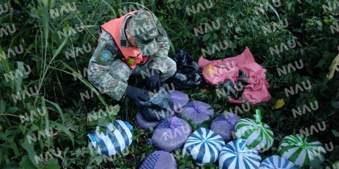 Ejército Mexicano asegura marihuana y cocaina en Suchiate