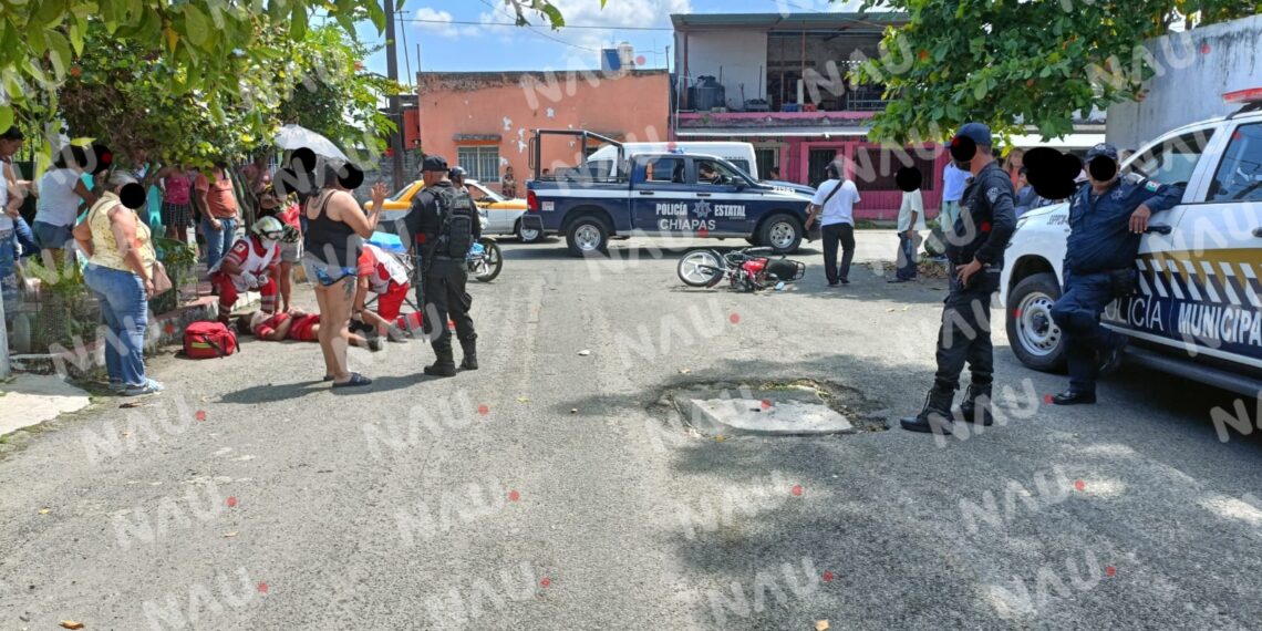 Motocilista lesionado al ser impactado por un vehículo no identificado