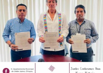 Ayuntamiento de Unión Juárez Celebra firma de convenio de colaboración con el Centro Estatal de Control de Confianza Certificado de Chiapas