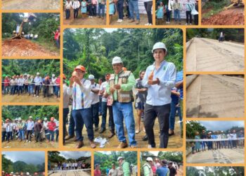 ALCALDE DE HUIXTLA DA BANDERAZOS DE INAUGURACION E INICIO DE OBRA EN COMUNIDADES EL TARRAL Y CANTÓN SAN JORGE