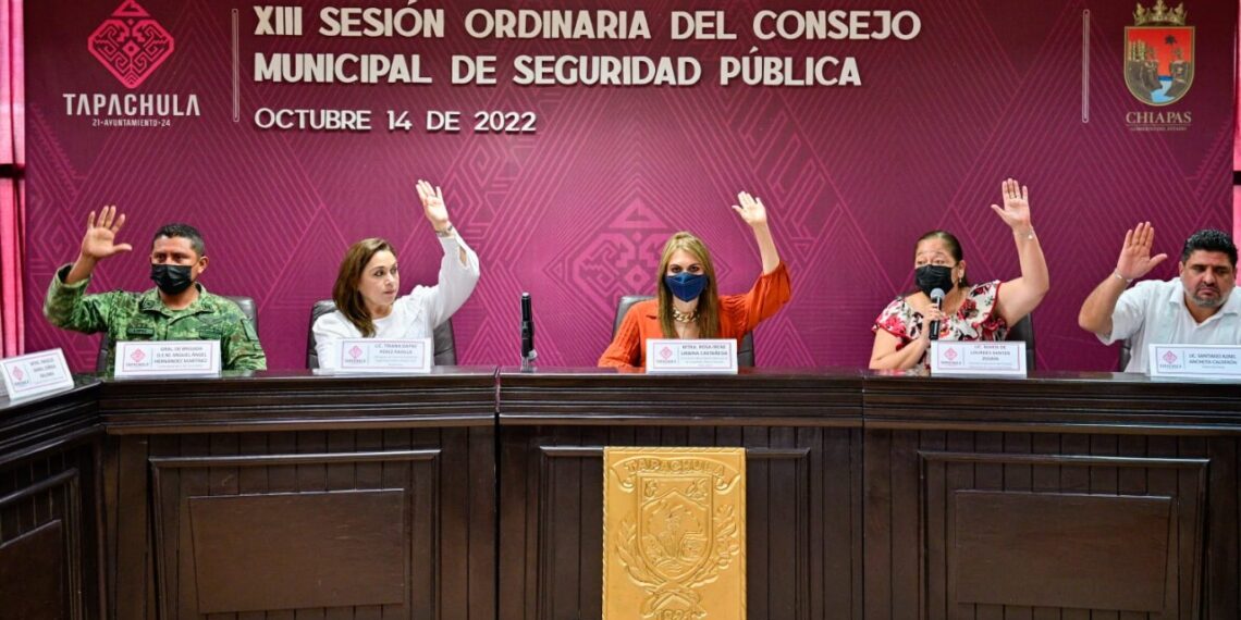 RATIFICAN AUTORIDADES COMPROMISO CON LA SEGURIDAD Y LA TRANQUILIDAD DE TAPACHULTECOS