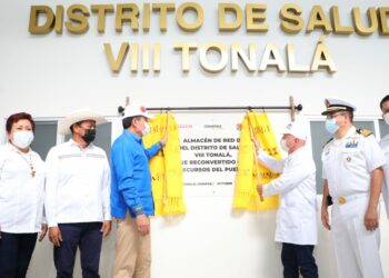 En Tonalá, inaugura Rutilio Escandón Almacén de Red de Frío del Distrito de Salud VIII