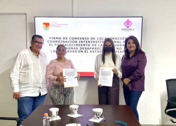 PRESIDENTA ROSY URBINA FIRMA CONVENIO CON LA DIRECTORA GENERAL DE LA COMISIÓN ESTATAL DE BÚSQUEDA DE PERSONAS