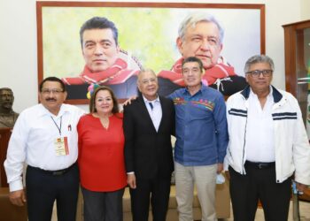 Se reúne Rutilio Escandón con el coordinador nacional del PT, Alberto Anaya