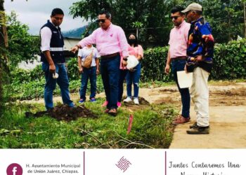 Supervisa, Isaías Verdugo Roblero, obre de gran impacto en el Ejido Santo Domingo, #Unidad deportiva.