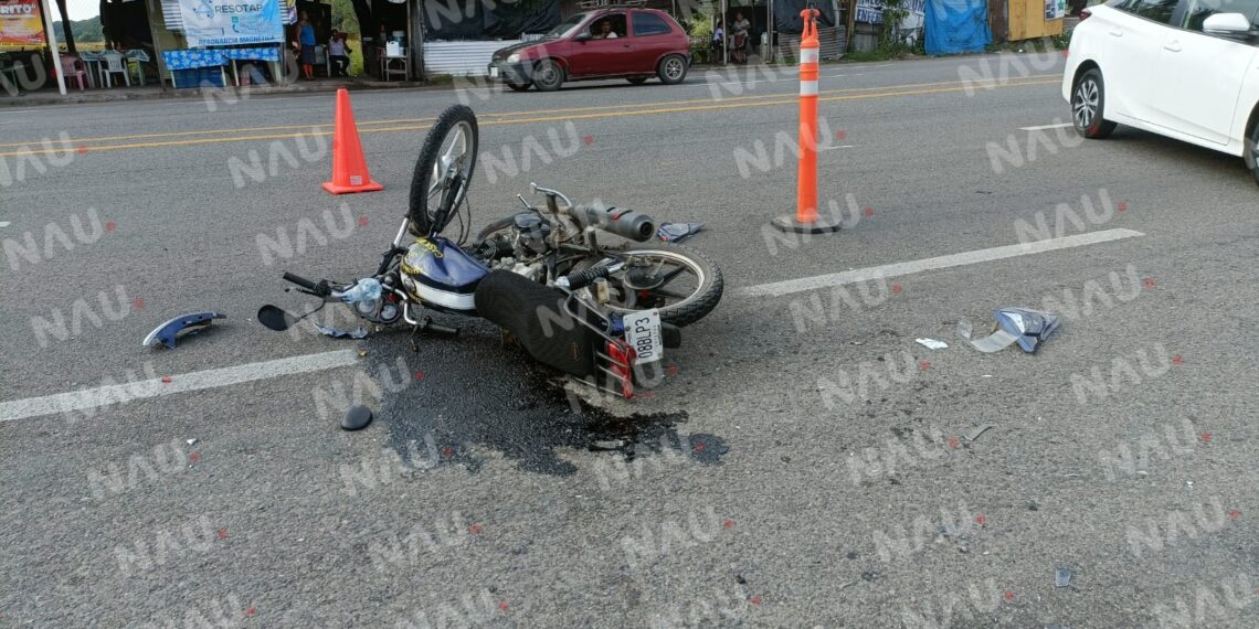 Motociclista lesionado