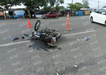 Motociclista lesionado