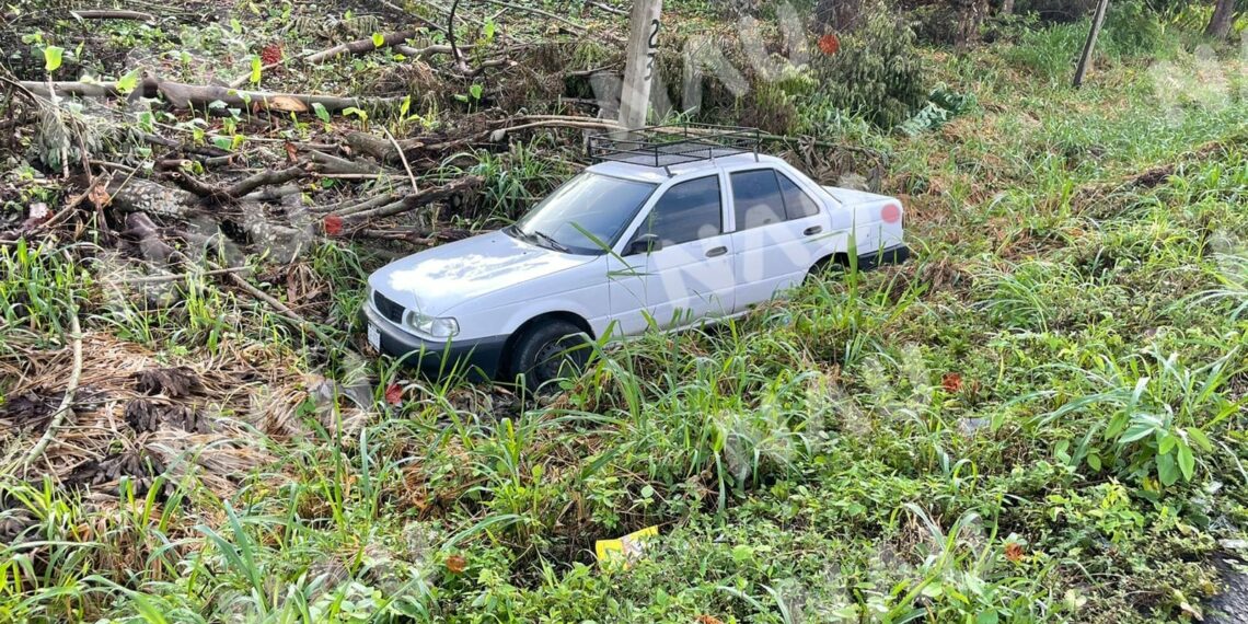 Huye conducto de un vehículo tras salirse de la carretera