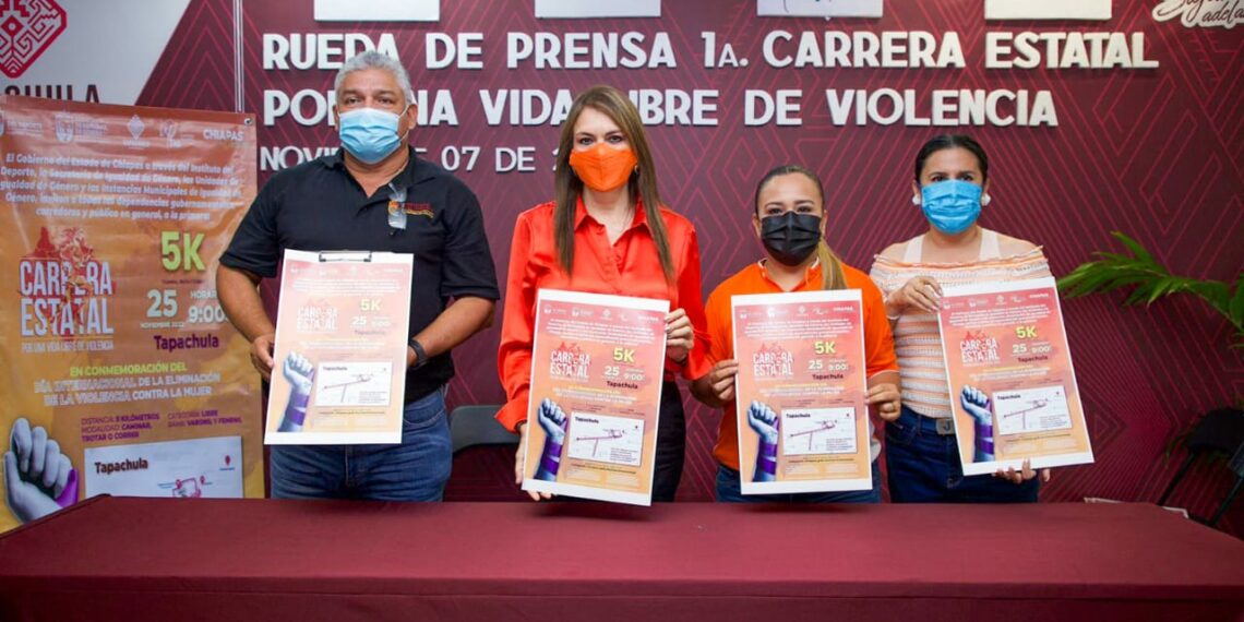 ANUNCIAN CARRERA ESTATAL POR UNA VIDA LIBRE DE VIOLENCIA EN TAPACHULA