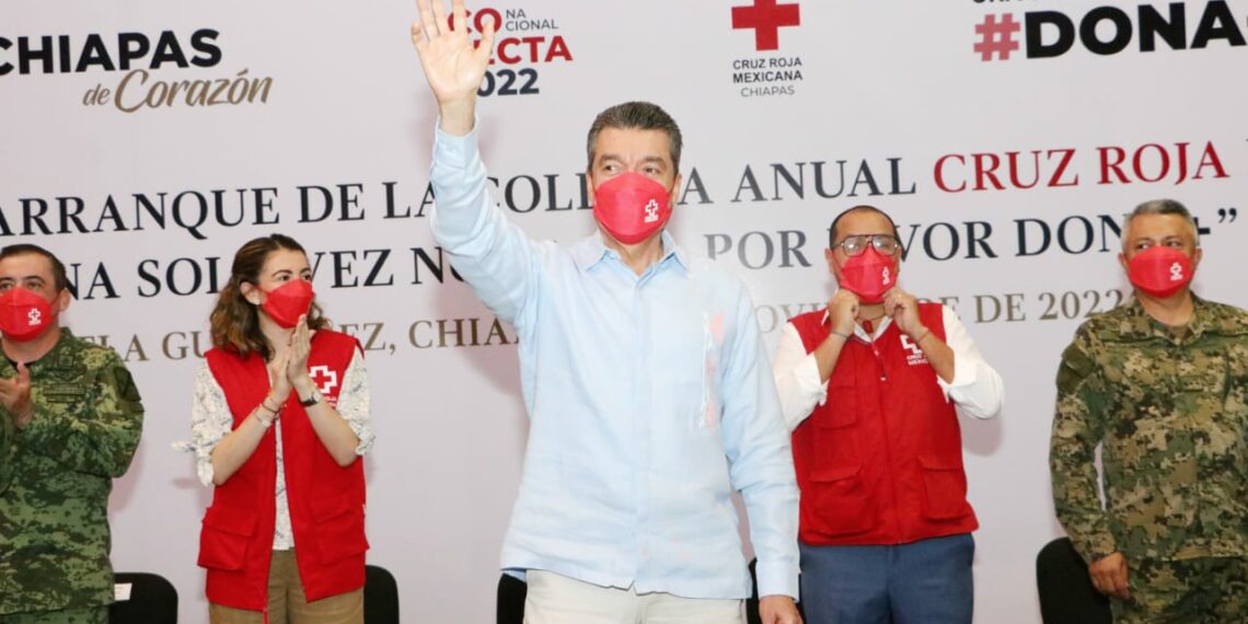 Participa Rutilio Escandón en arranque de la Colecta Anual Cruz Roja Mexicana 2022